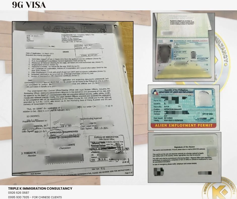 Approved 9G visa with employment permit documents