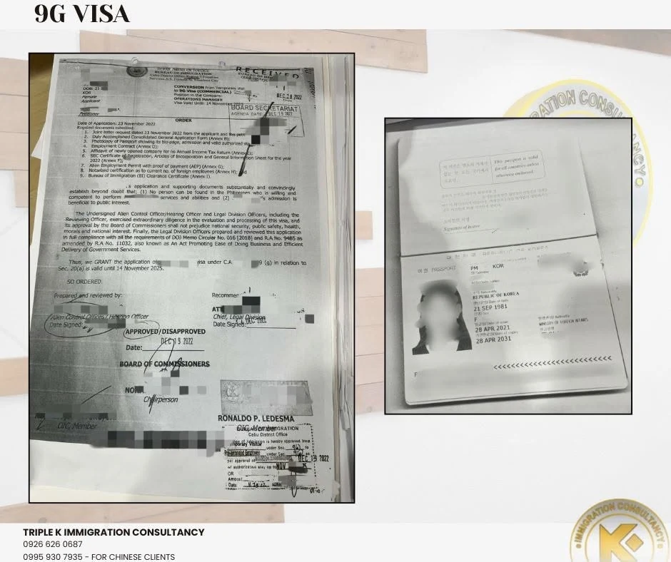 Approved 9G Working Visa case with passport